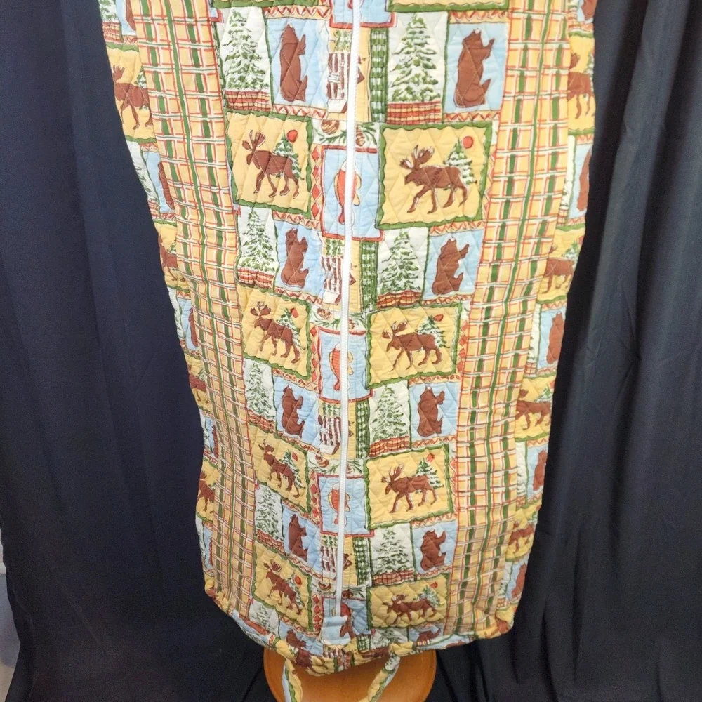 Vintage 23×52 Quilted Garment Bag With Rustic Moose/Bear Pattern New‎ With Tags
